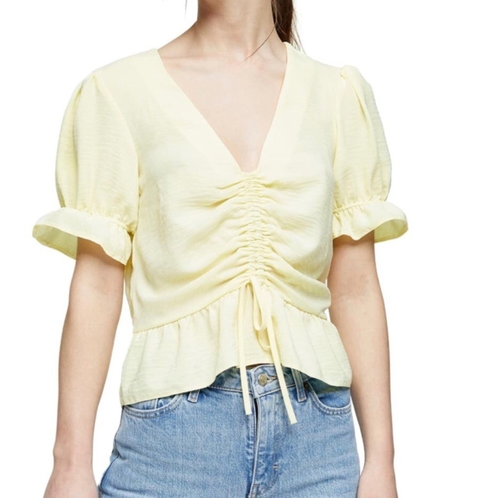 Topshop Margot rushed shortsleeved top